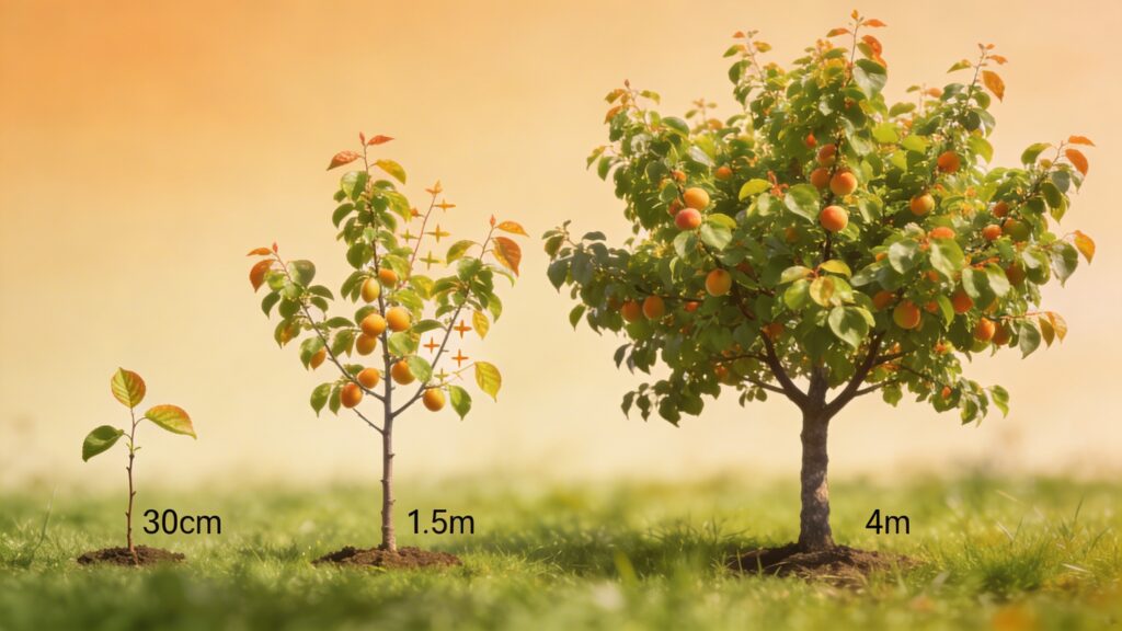 Apricot Tree - Prunus armeniaca Growth Rate & Size Guide