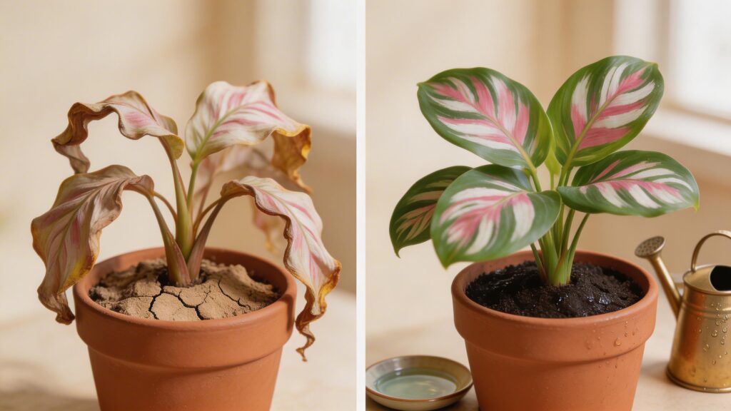 How to Revive a Dying Rose Painted Calathea (Goeppertia roseopicta)