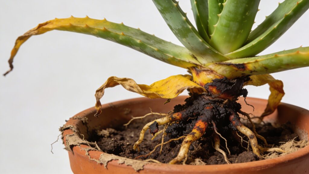 Why does my Aloe Vera - Aloe vera have Root Rot