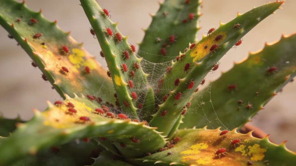Why does my Aloe Vera - Aloe vera have Spider Mites