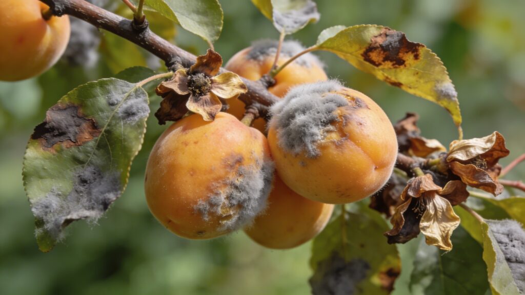 Why does my Apricot Tree - Prunus armeniaca have Botrytis (Gray Mold)