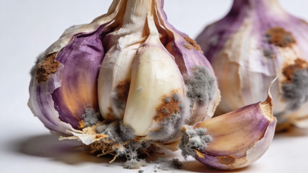 Why does my Garlic - Allium sativum have Botrytis (Gray Mold)