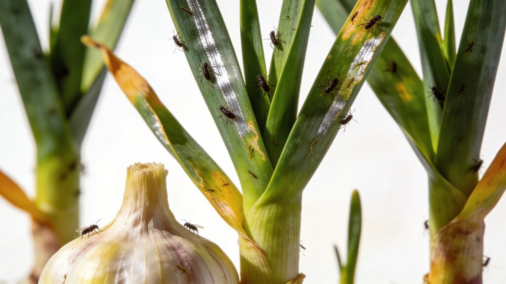 Why does my Garlic - Allium sativum have Thrips & What to Do
