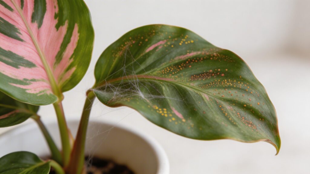 Why does my Rose - Painted Calathea - Goeppertia roseopicta have Spider Mites