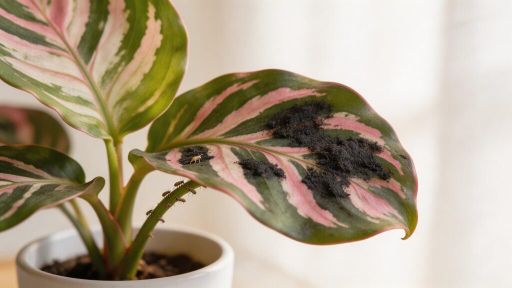 Why does my Rose-Painted Calathea have Sooty Mold?